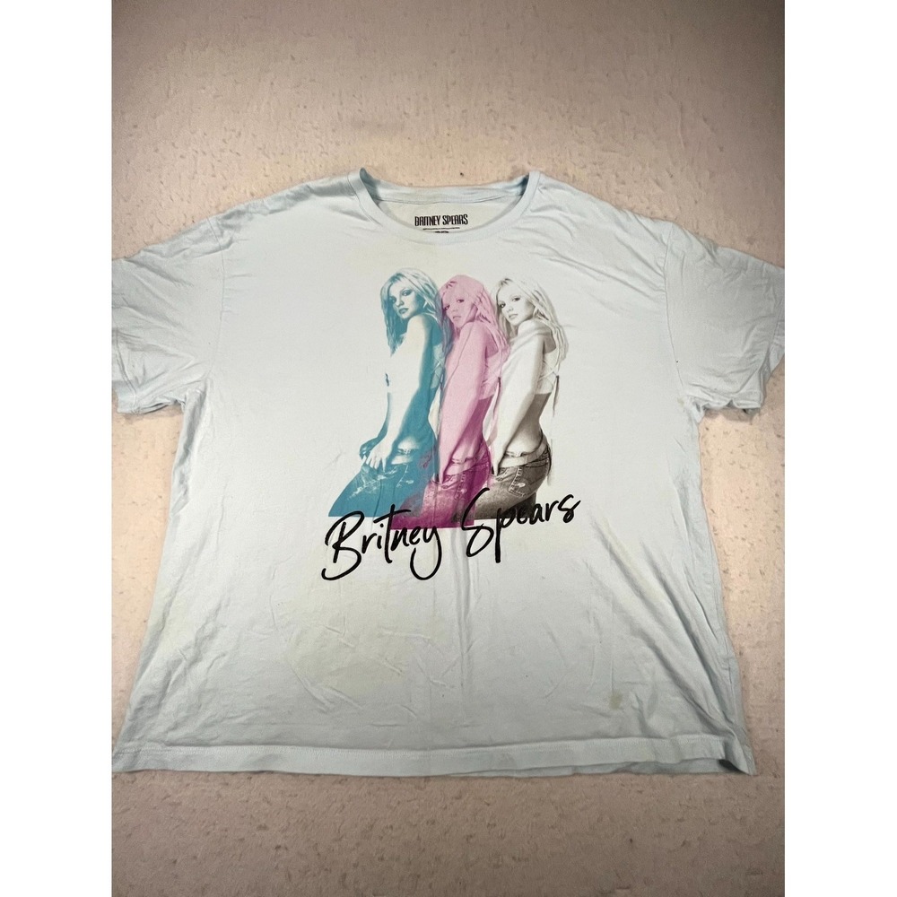 Britney Spears T-Shirt Womens XL Blue Graphic Pop Star 2024 Official Merchandise